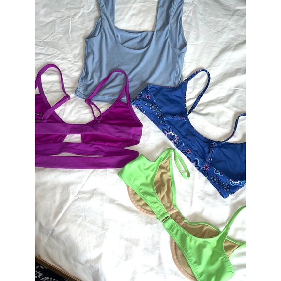 Bikini Tops Swim Suits Bundle 4 J Crew Aerie Express Beach Pool Resort Womens S - Picture 6 of 13